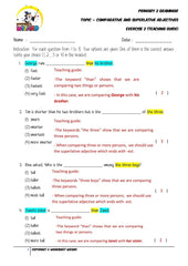 Adjectives Exercise 2 - Answer Key and Teaching Guide - Worksheet Wizard