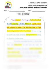 Advanced model story worksheet - Overeating - Worksheet Wizard