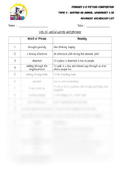 Advanced Vocabulary List - Hurting an animal - Worksheet Wizard