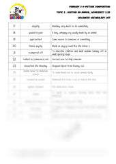 Advanced Vocabulary List - Hurting an animal - Worksheet Wizard