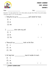 Articles Exercise 6 - Student Worksheet - Worksheet Wizard