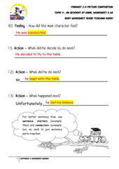 Basic Teaching Guide for Body worksheet - An accident at home - Worksheet Wizard