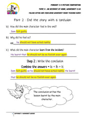 Basic Teaching Guide for Conclusion worksheet - An accident at home - Worksheet Wizard