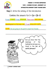 Basic Teaching Guide for Introduction worksheet - Crossing the road - Worksheet Wizard