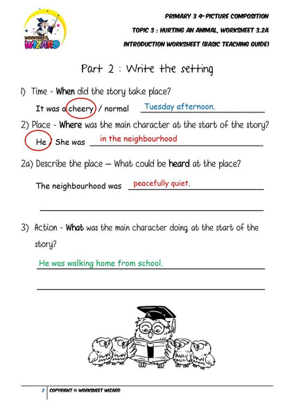 Basic Teaching Guide for Introduction worksheet - Hurting an animal - Worksheet Wizard