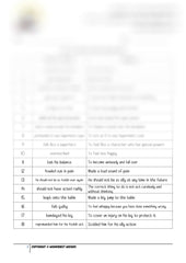 Basic Vocabulary List - An accident at home - Worksheet Wizard