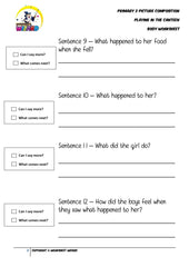 Body Worksheet - Playing in the canteen - Worksheet Wizard