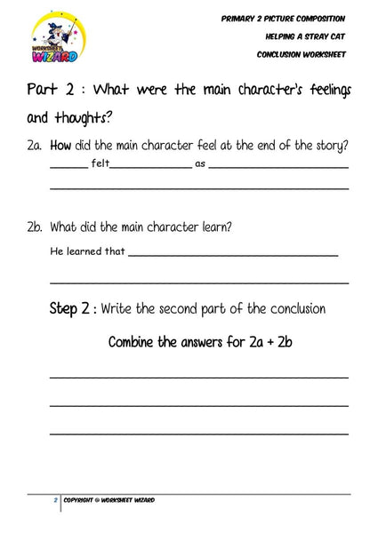 Conclusion Worksheet - Helping a stray cat - Worksheet Wizard