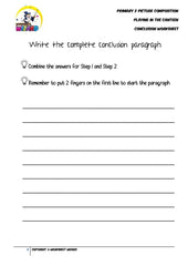 Conclusion Worksheet - Playing in the canteen - Worksheet Wizard