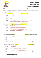 Conjunctions Exercise 1 - Answer key and Teaching guide - Worksheet Wizard