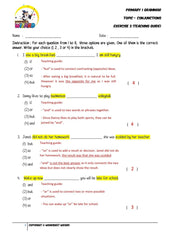 Conjunctions Exercise 3 - Answer key and Teaching guide - Worksheet Wizard