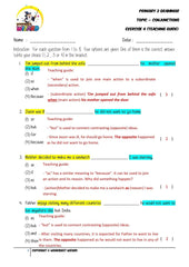 Conjunctions Exercise 4 - Answer key and Teaching guide - Worksheet Wizard