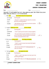 Conjunctions Exercise 9- Answer key and Teaching guide - Worksheet Wizard