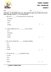 Conjunctions Exercise 9 - Student Worksheet - Worksheet Wizard