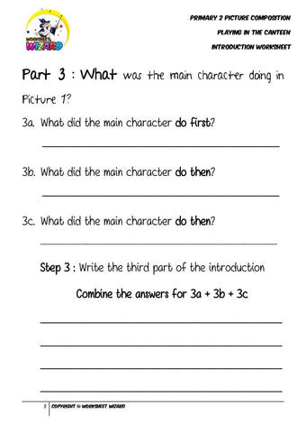 Introduction Worksheet - Playing in the canteen - Worksheet Wizard