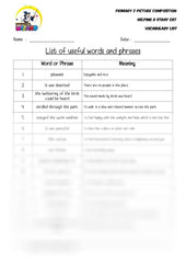 List of useful words and phrases - Helping a stray cat - Worksheet Wizard