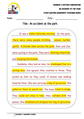 Model Story Worksheet - An accident at the park - Worksheet Wizard