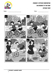 Picture composition topic for An accident at the park - Worksheet Wizard