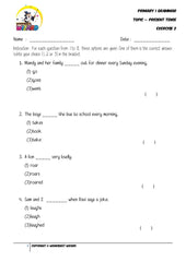 Present Tense Exercise 2 - Student Worksheet - Worksheet Wizard