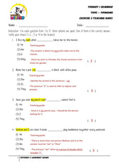 Pronouns Exercise 2 - Answer key and Teaching guide - Worksheet Wizard