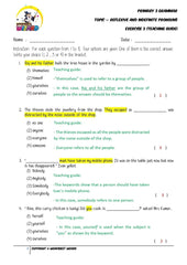 Pronouns Exercise 3 - Answer Key and Teaching Guide - Worksheet Wizard