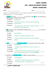 Pronouns Exercise 5 - Answer Key and Teaching Guide - Worksheet Wizard