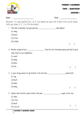 Quantifiers Exercise 1 - Student Worksheet - Worksheet Wizard