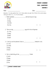 Quantifiers Exercise 2 - Student Worksheet - Worksheet Wizard