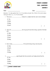 Quantifiers Exercise 2 - Student Worksheet - Worksheet Wizard