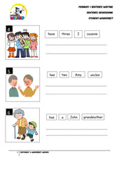 Sentence reordering exercise 5 - Student Worksheet - Worksheet Wizard