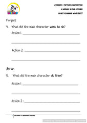 SPACE Planning worksheet for A Mishap in the Kitchen - Worksheet Wizard