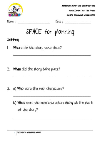 SPACE Planning Worksheet for An accident at the park - Worksheet Wizard