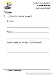 SPACE Planning worksheet for An Accident in the park - Worksheet Wizard