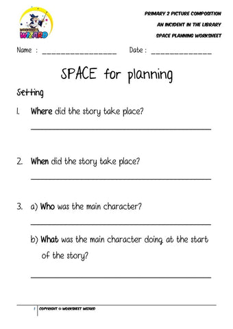 SPACE Planning Worksheet for An incident in the library - Worksheet Wizard