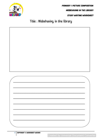 SPACE Planning worksheet for Misbehaving in the Library - Worksheet Wizard