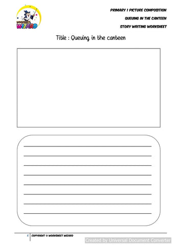 SPACE Planning worksheet for Queuing in the canteen - Worksheet Wizard