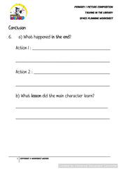 SPACE Planning worksheet for Talking in the library - Worksheet Wizard