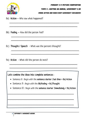 Student's Copy for Advanced Body worksheet - Hurting an animal - Worksheet Wizard