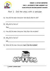 Student's Copy for Advanced Conclusion worksheet - An accident at home - Worksheet Wizard