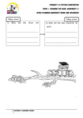 Student's Copy for Story planning worksheet - Crossing the road - Worksheet Wizard