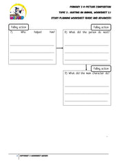 Student's Copy for Story planning worksheet - Hurting an animal - Worksheet Wizard