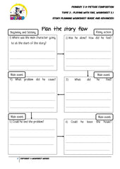 Student's Copy for Story planning worksheet - Playing with fire - Worksheet Wizard