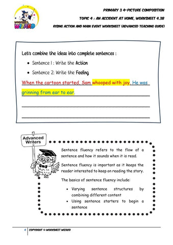 Teaching Guide for Advanced Body worksheet - An accident at home - Worksheet Wizard