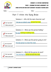 Teaching Guide for Advanced Body worksheet - Crossing the road - Worksheet Wizard