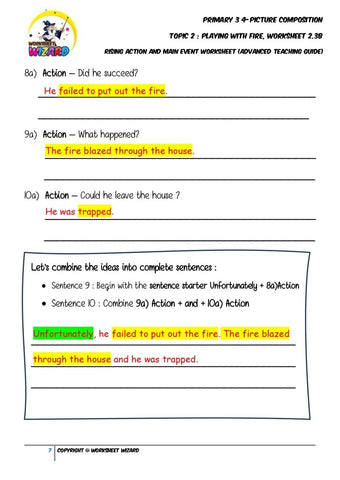 Teaching Guide for Advanced Body worksheet - Playing with fire - Worksheet Wizard