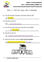 Teaching Guide for Advanced Conclusion worksheet - Hurting an animal - Worksheet Wizard