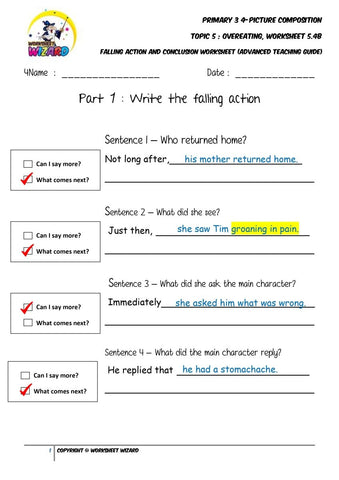 Teaching Guide for Advanced Conclusion worksheet - Overeating - Worksheet Wizard