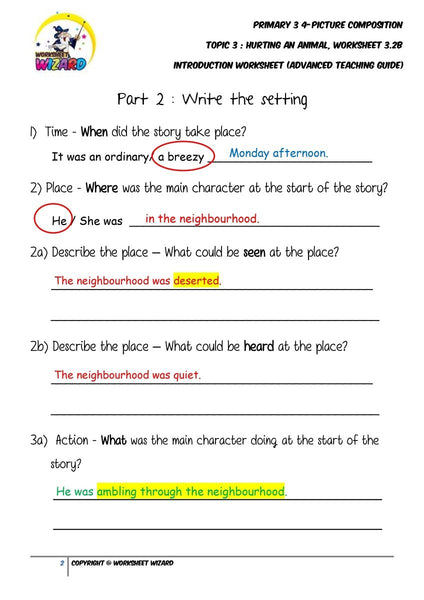 Teaching Guide for Advanced Introduction worksheet - Hurting an animal - Worksheet Wizard