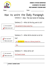 Teaching Guide for Body Worksheet - An incident in the library - Worksheet Wizard