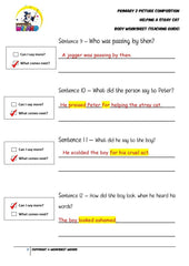 Teaching Guide for Body Worksheet - Helping a stray cat - Worksheet Wizard